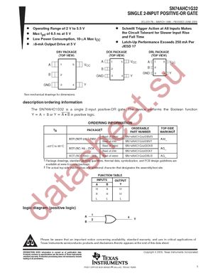 SN74AHC1G32DCKRE4 datasheet  